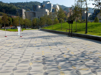 Parque de la Campa de los Ingleses, en Bilbao, realizado con Geosilex. Foto: Geosilex Trenza Metal.