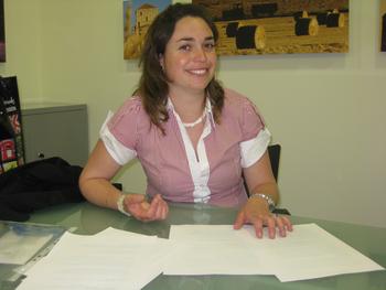 La alumna de la Politécnica Olga González.