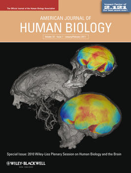 Portada del número de enero de 2011 de la revista 'American Journal of Human Biology'.