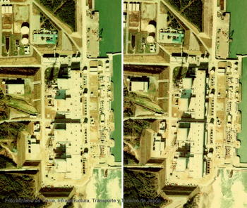 Fotografías aéreas de la central nuclear de Fukushima I (Japón).