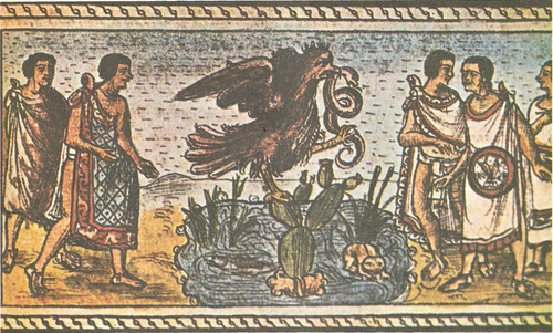 Fundación de México-Tenochtitlan. Códice Durán, s. XVI.