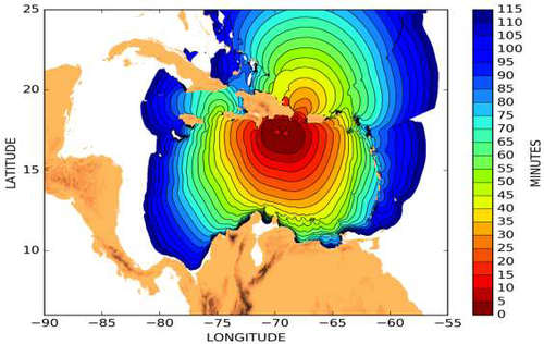 Evaluación del riesgo de tsunami en República Dominicana. Imagen: IGME.