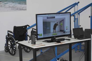 Sistema de realidad virtual para la rehabilitación motora de pacientes con esclerosis múltiple. Foto: UPV.