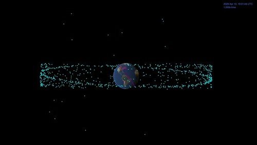 El asteroide 99942 Apophis, utilizado como referencia en el estudio, en una simulación de su acercamiento a la Tierra en 2029 realizada por la Nasa.