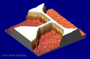 Imagen de un semiconductor recreada mediante simulación informática.