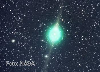El cometa Lulin, según la imagen difundida por la NASA.