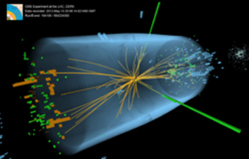 Bosón de Higgs producido en CMS.