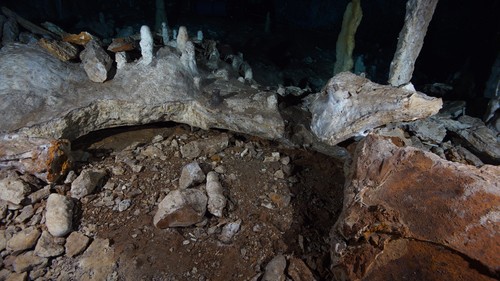 Minas de ocre halladas en las cuevas sumergidas de Quintana Roo/© CINDAQ.OR