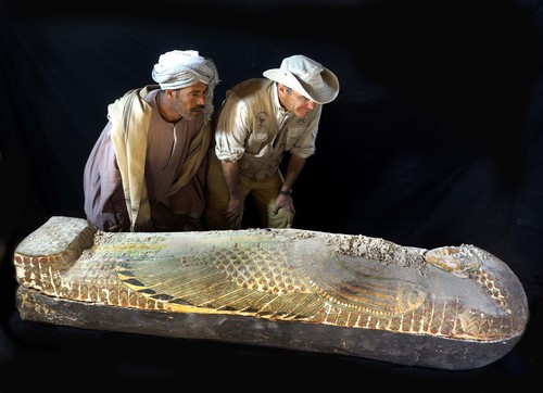 Ataúd intacto de la dinastía XVII del Antiguo Egipto. Foto: CSIC.