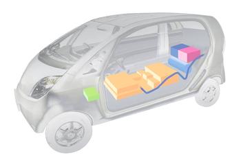 El chasis del vehículo no fue objeto de estudio. En el software de simulación virtual del vehículo completo se consideró la carrocería del Toyota Prius (FOTO cedida por Nuria García Rueda).