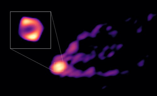 Imagen del agujero negro en M87. / Rusen Lu y colaboradores (Nature).