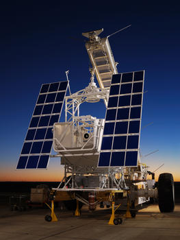 Telescopio Sunrise antes de un vuelo de pruebas en 2007. Foto: DLR Space Administration (Alemania).