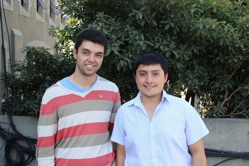 Miguel Alvar y Manuel Ramírez, estudiantes responsables. FOTO: USM